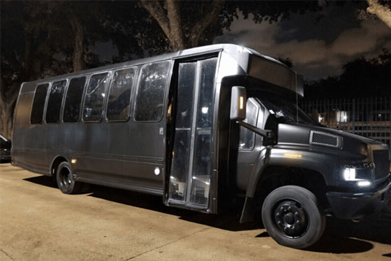24 passenger limo bus exterior